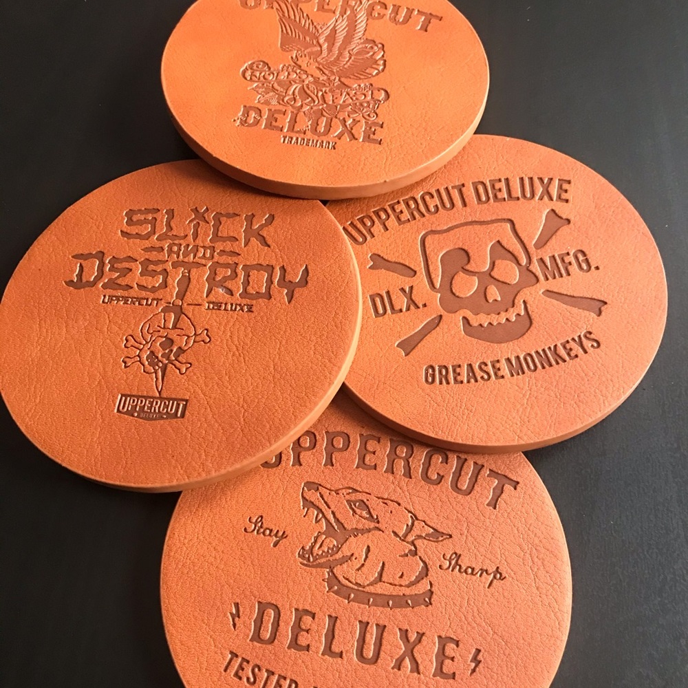 Leather Limited Edition Uppercut Coasters.